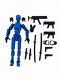 Robot articulat de jucarie Dummy R13, 16.5 cm lungime, printat 3D, Albastru
