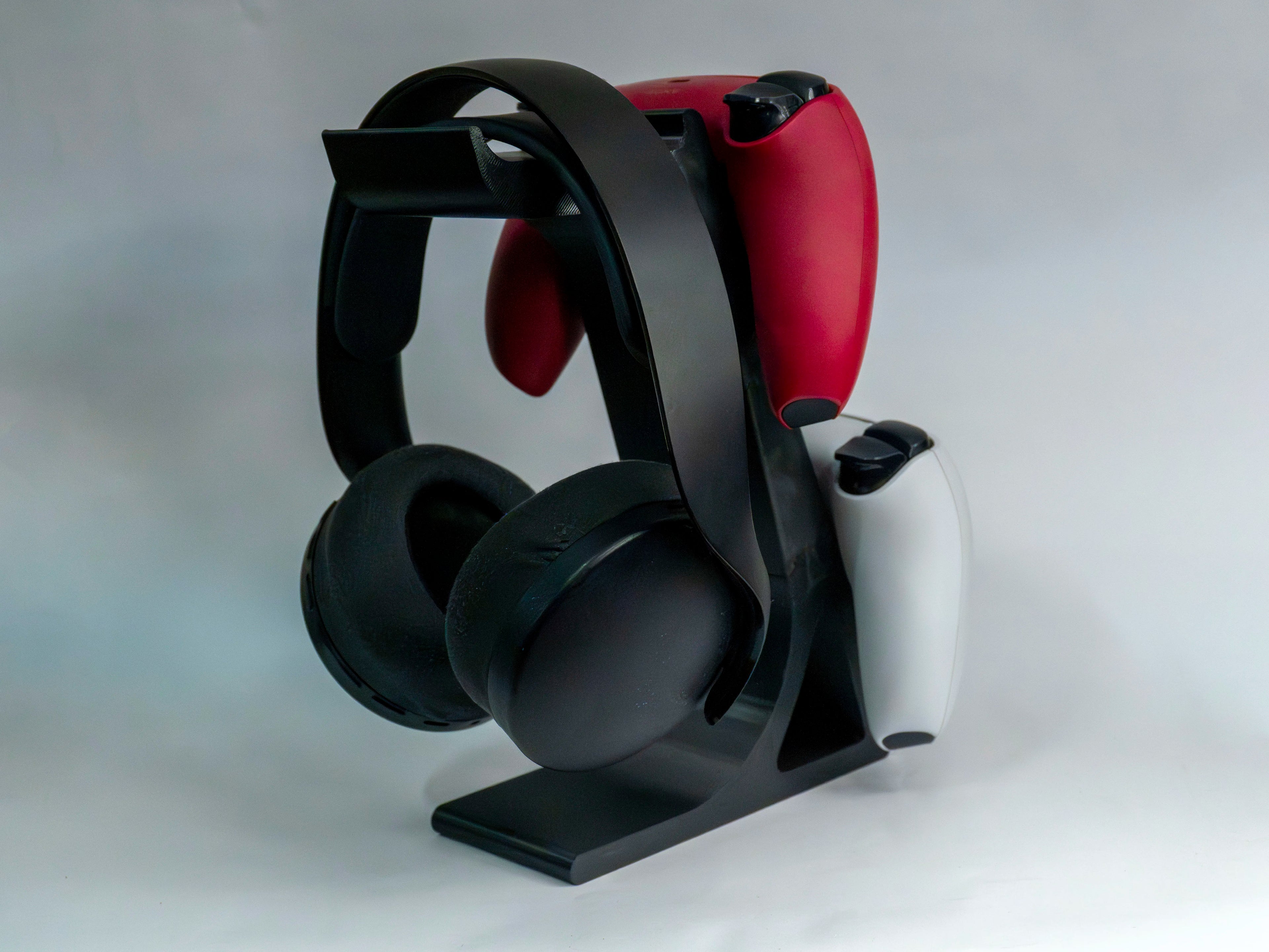 Suport pentru 2 manete si casti gaming, universal PS4 PS5 Xbox Nintendo, Plastic PLA