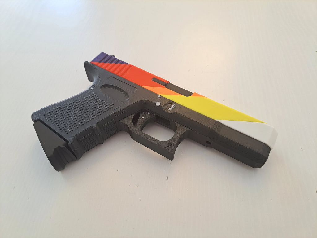 Pistol cu Elastice Silueta Spectrum, Multicolor, Plastic PLA, 20 cm
