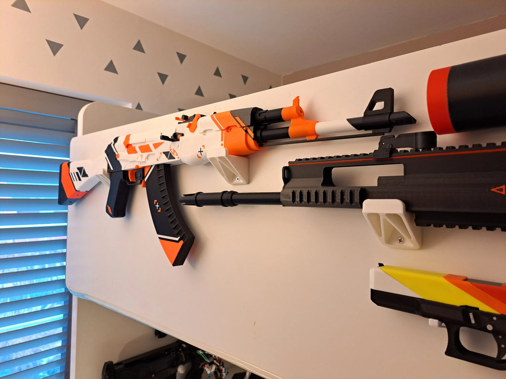Pusca AK-47 Asiimov, 90cm, decorativa pentru colectie, Counter-Strike, CS2 / CS:GO