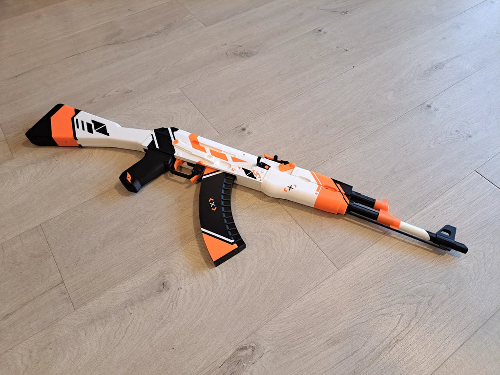 Pusca AK-47 Asiimov, 90cm, decorativa pentru colectie, Counter-Strike, CS2 / CS:GO