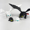 Set Figurine 3D Toothless & Light Fury Family – How to Train Your Dragon