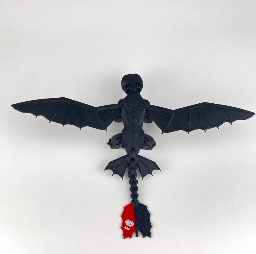 Figurina Dragon Night Fury Toothless 3D, Negru