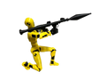 Accesoriu lansator RPG, 13cm , compatibil cu figurina articulată Dummy T13/R13, culoare negru