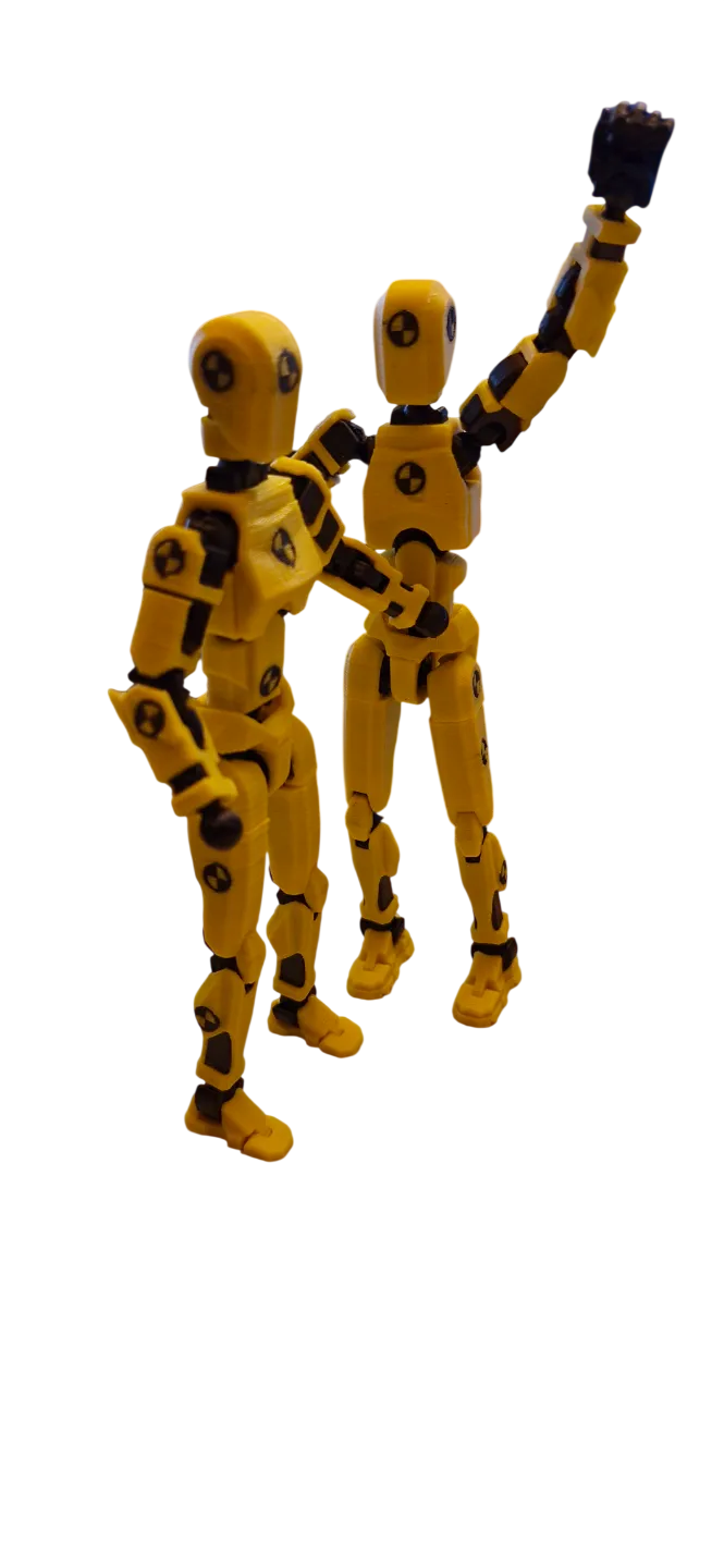 Crash Test Dummy ,Figurina Articulată cu Accesorii, Galben, Plastic