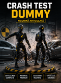 Crash Test Dummy ,Figurina Articulată cu Accesorii, Negru, Plastic