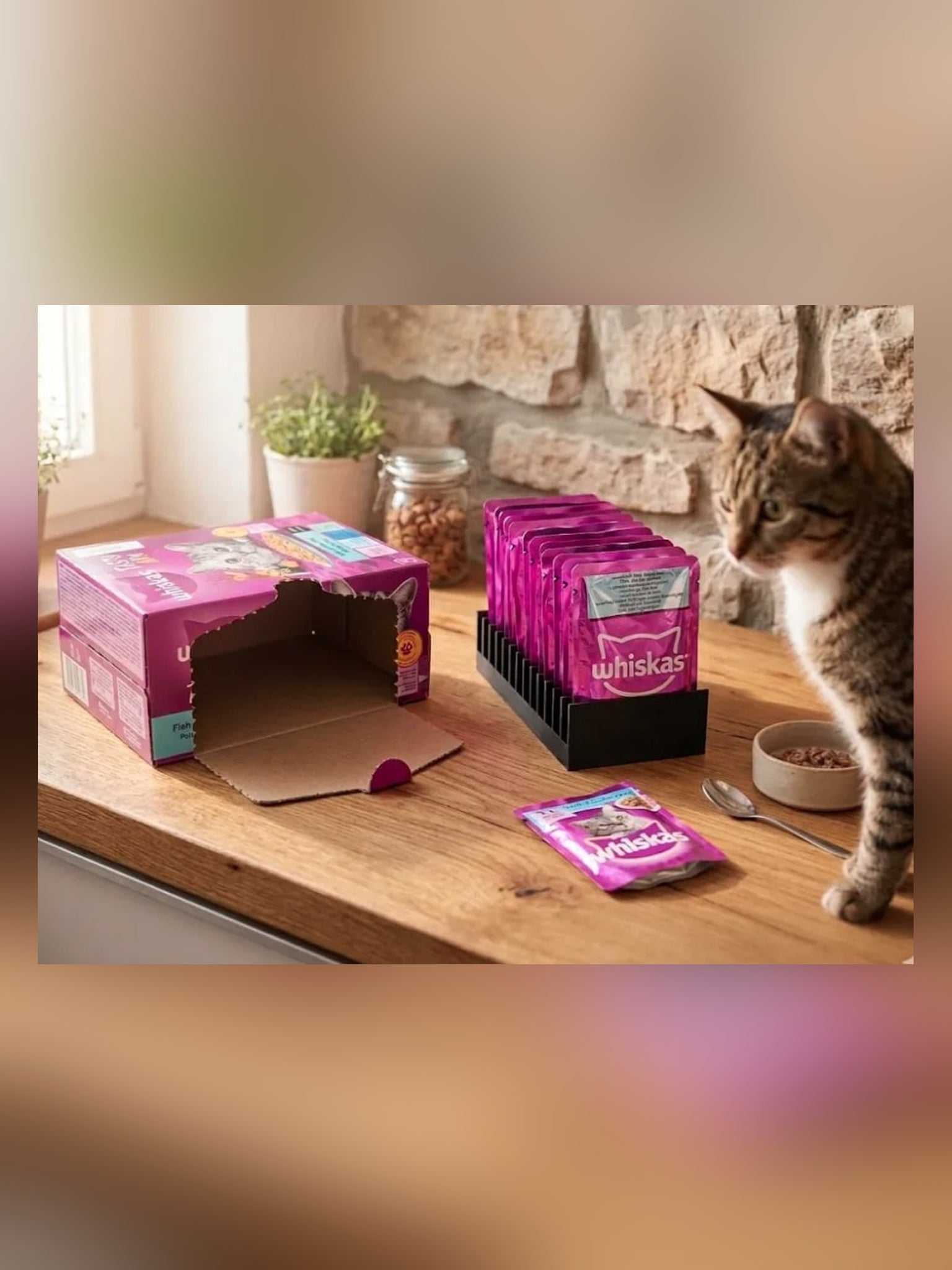 Organizator-dispenser pliculețe de hrană